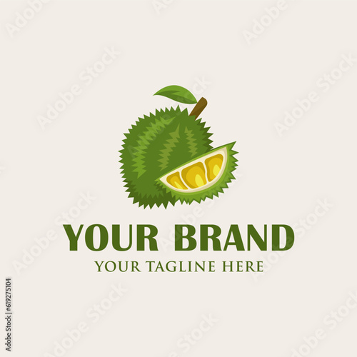 Durian logo design vector
