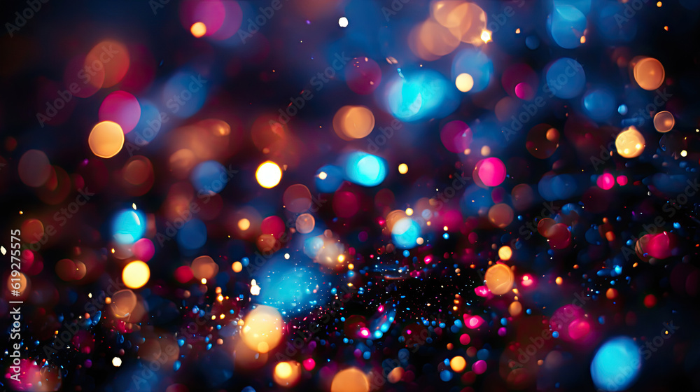 colorful rainbow bokeh milky way galaxy wallpaper created with Generative AI Technology