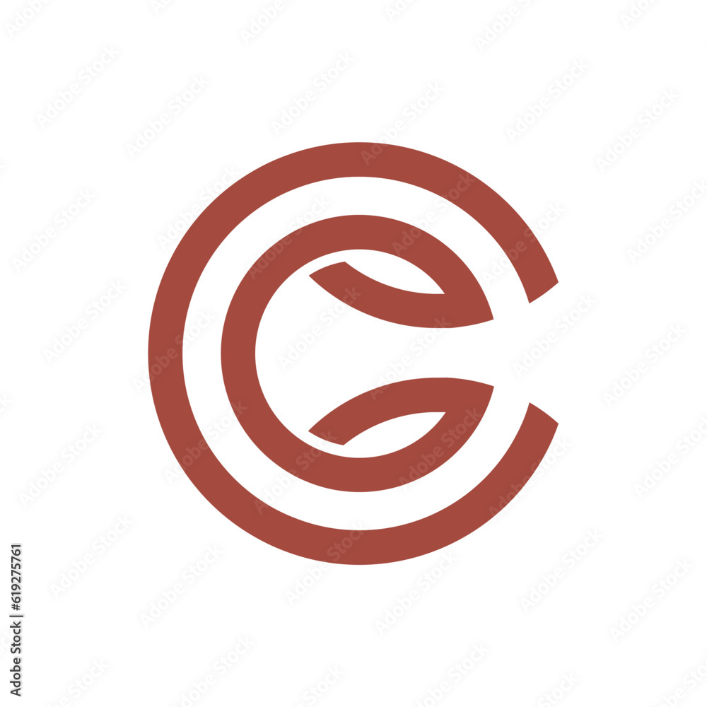 Monogram design vector logo. Monogram initial letter mark C logo design Monogram design vector logo. Monogram initial letter mark C logo design