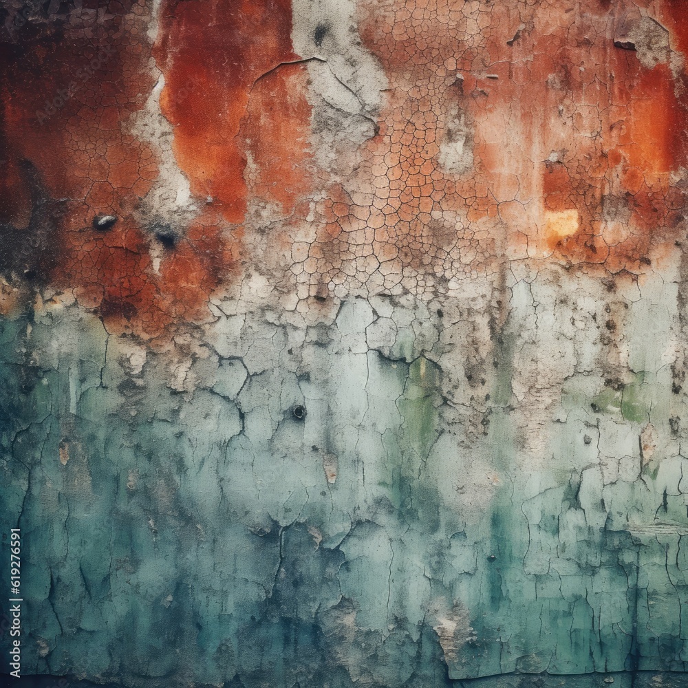 Grunge textures with distressed and scratched surfaces 
 generative AI