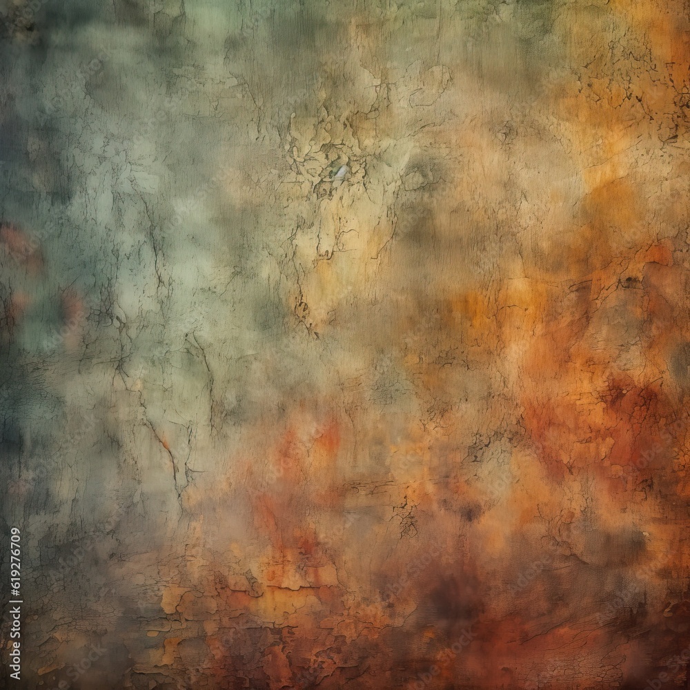 Grunge texture with distressed and textured layers in muted tones generative AI