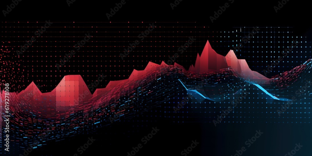 custom made wallpaper toronto digitala black background with a red and blue wave