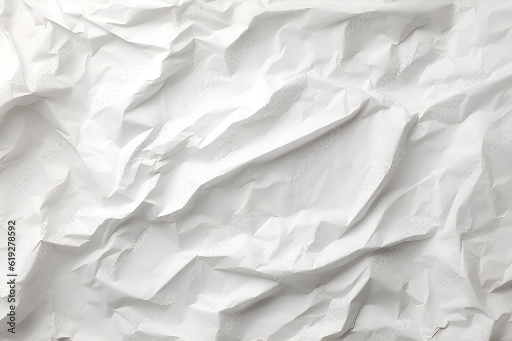 Blank white crumpled and creased paper texture ai generated Blank white crumpled and creased paper texture ai generated