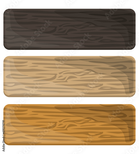 Wood set boards texture vector concept illustration realistic nature