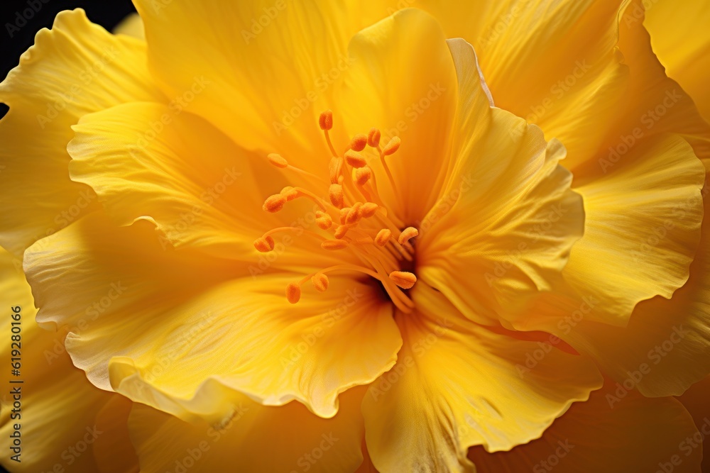 Bright yellow color flower, close-up. Bright yellow color flower, close-up.