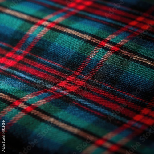 Tartan plaid pattern in traditional Scottish colors 