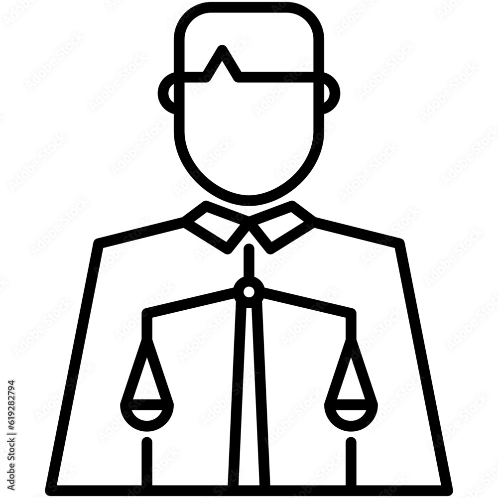 Ethics Icon. Moral Code Principle Symbol Stock Illustration. Vector Line Icons For UI Web Design And Presentation Ethics Icon. Moral Code Principle Symbol Stock Illustration. Vector Line Icons For UI Web Design And Presentation