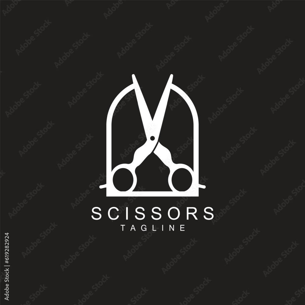 Scissors Logo, Shaver Vector, Simple Barber Shop Design, Icon, Background, Symbol, Template Scissors Logo, Shaver Vector, Simple Barber Shop Design, Icon, Background, Symbol, Template