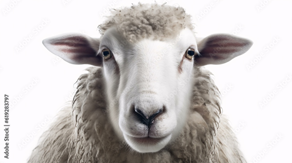 close up of a sheep generative ai