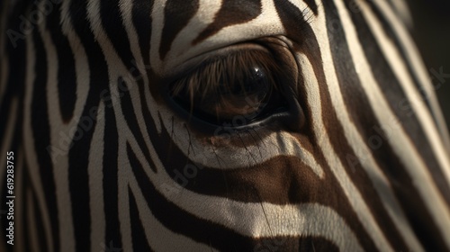 zebra close up animal mammal wild generative ai