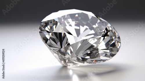 diamond on white background generative ai