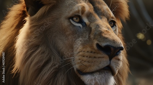 close up portrait of a lion generative ai
