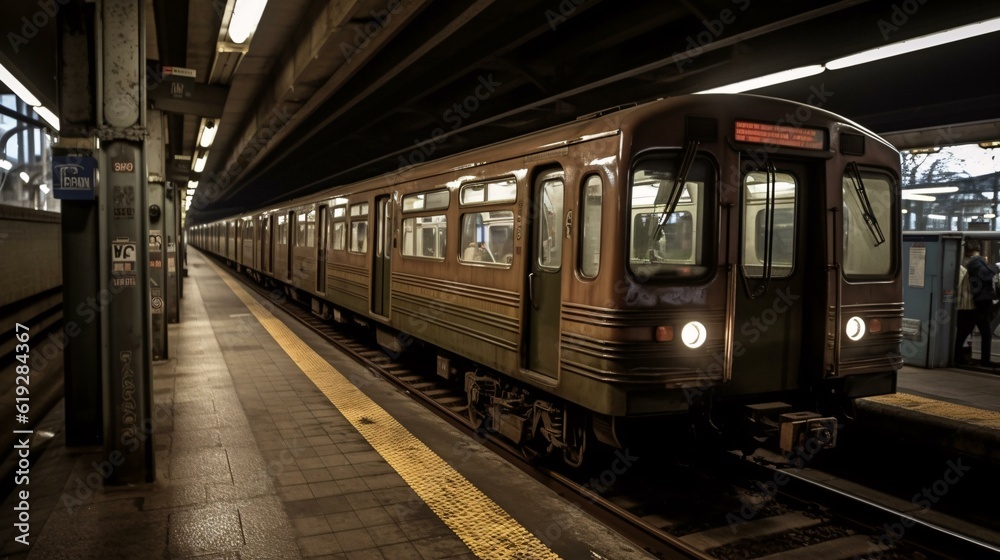Naklejka premium street at night