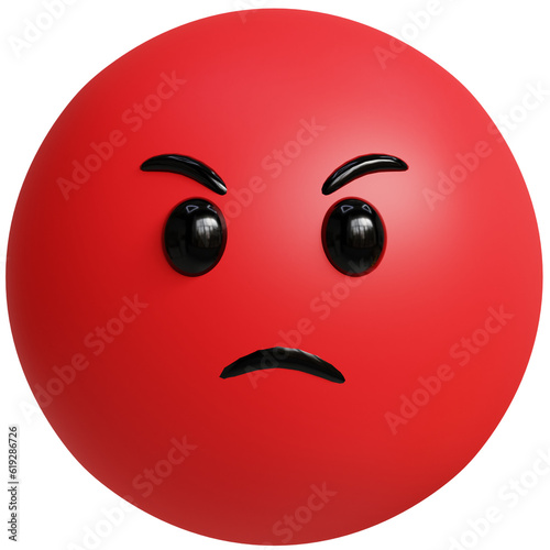 3D Angry Emoji