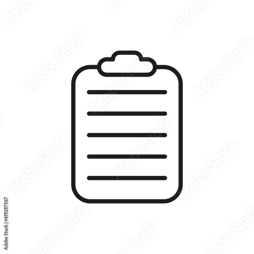 tablet with paper icon. Vector illustration. stock image.