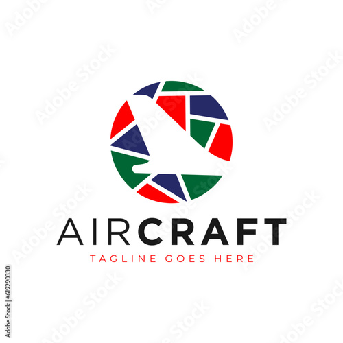 commercial airplane tail logo design