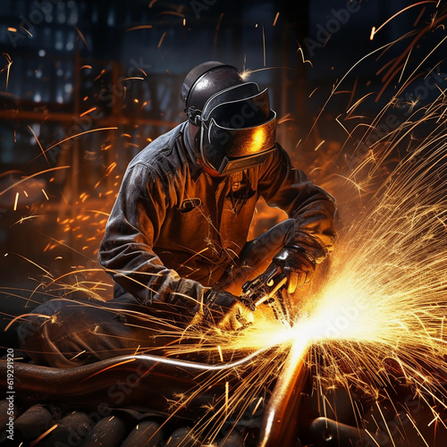 Light spark of welding