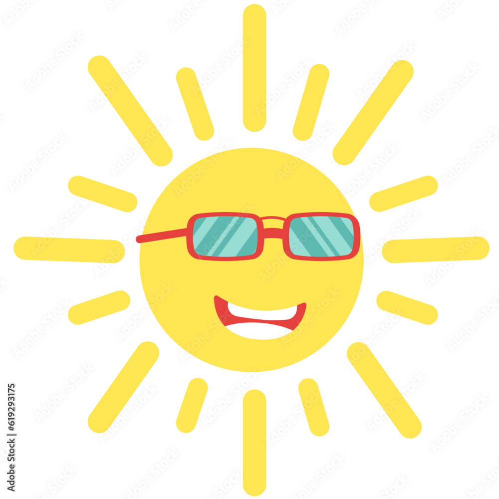 Fototapeta premium Smile Sun Illustration