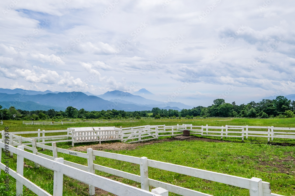 山梨県北杜市清里の牧場