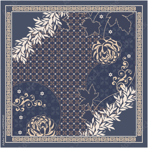 indonesian traditional batik scarf hijab design