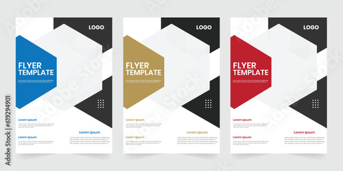Business style flier and brochure a4 cover vector layout  colourful shape print graphic  corporate marketing booklet  annual report  and modern cover template