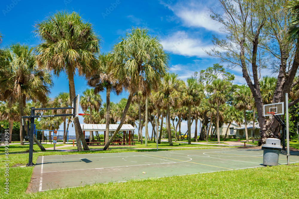 Basketball court at Flagler Park Stuart Florida