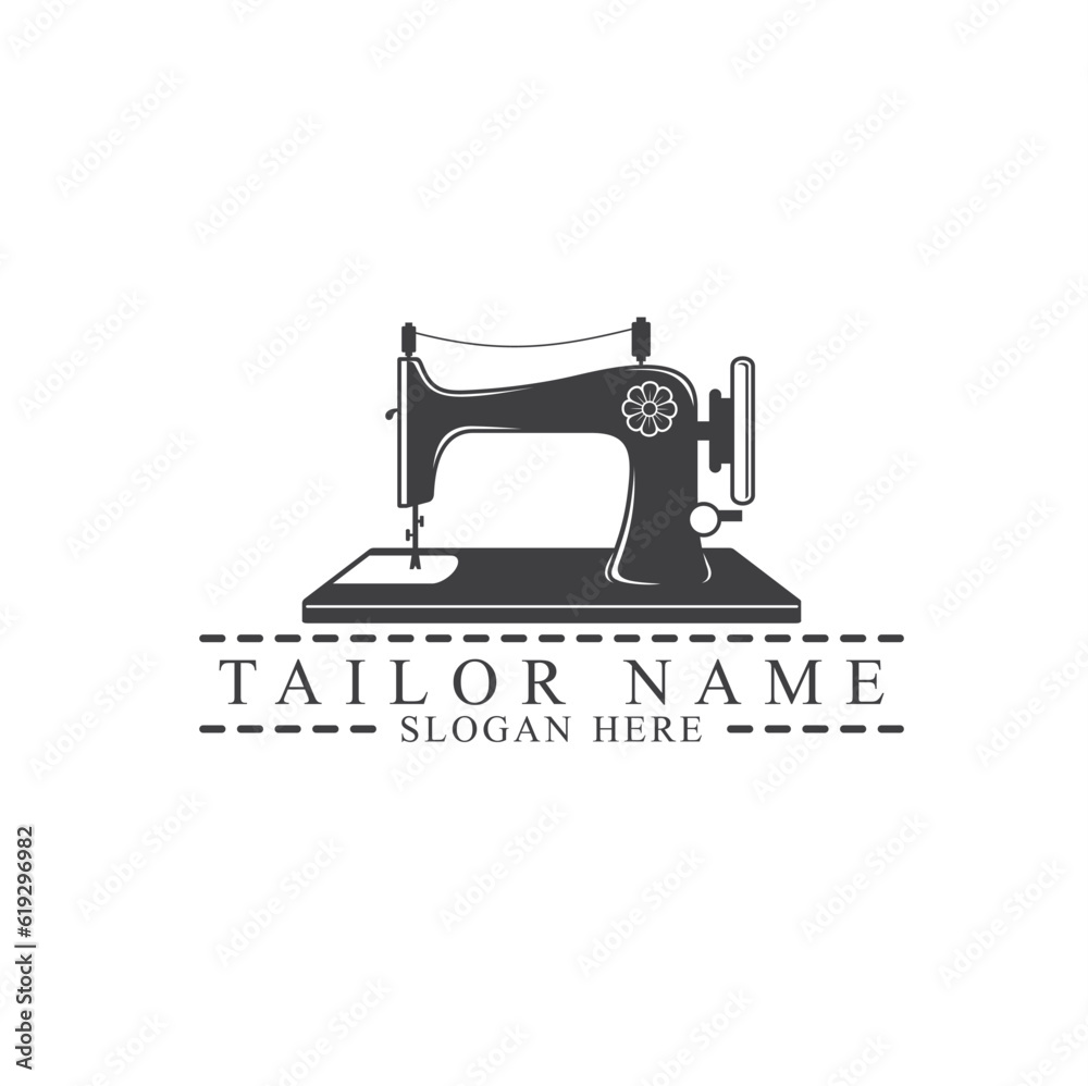 illustration of sewing tool, tailor icon, vector art. 