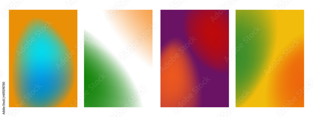 Set of abstract gradient india background. Dynamic colorful gradation banner background. Vector illustration