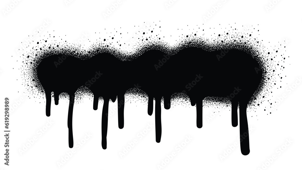 Abstract grungy graffiti black spray paint banner Abstract grungy graffiti black spray paint banner
