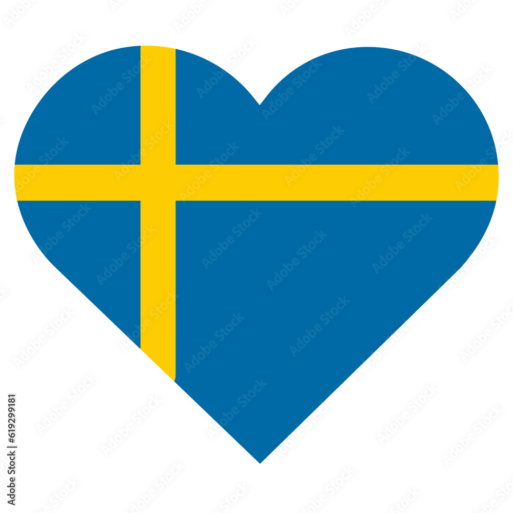 Sweden Flag Heart Blue (Blå - #006AA7) and Gold (Gul - FECC02) Sveriges flagga blått och guld(gul) Sweden Flag Heart Blue (Blå - #006AA7) and Gold (Gul - FECC02) Sveriges flagga blått och guld(gul)
