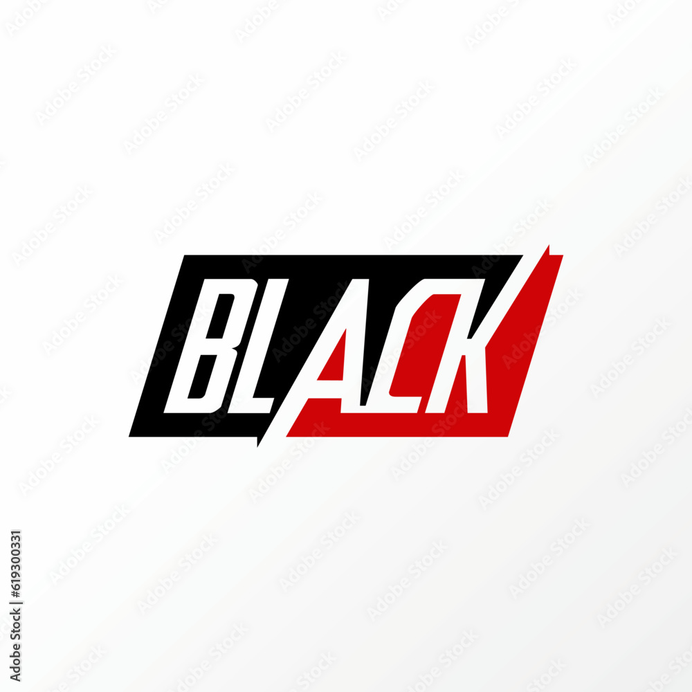Obraz premium Logo design graphic concept creative abstract premium free vector stock letter BLACK font parallelogram block. Related to typography monogram sticker