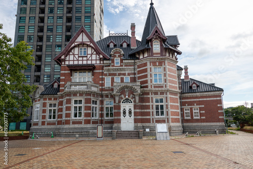 Restored historical European building in Moji port retrospective area in Japan