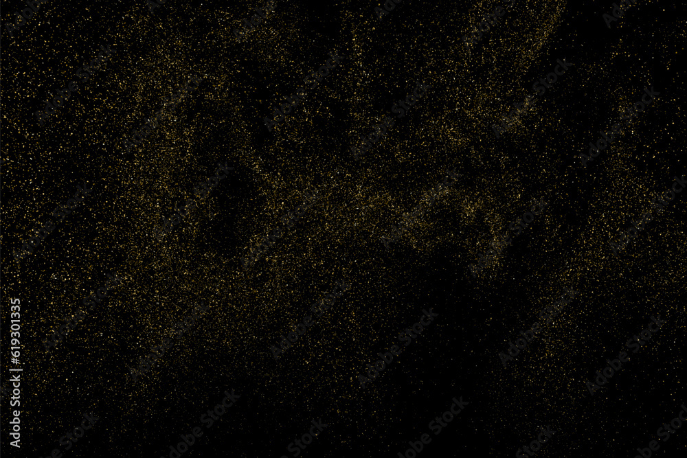 Gold Glitter Texture Isolated on Black Background. Golden stardust. Amber Particles Color. Sparkles Rain. Vector Illustration, Eps 10. Gold Glitter Texture Isolated on Black Background. Golden stardust. Amber Particles Color. Sparkles Rain. Vector Illustration, Eps 10.
