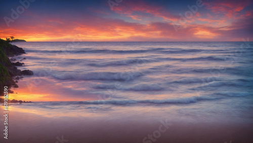 sunset over the ocean © Designly