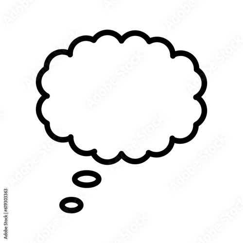 Speech Bubble Cloud Outline Icon Vector Illustration