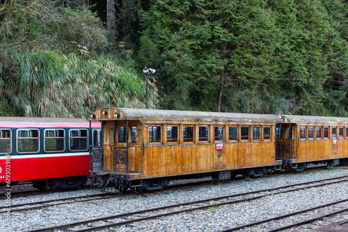 Alishan station in Alishan National Forest Recreation Area in Taiwan