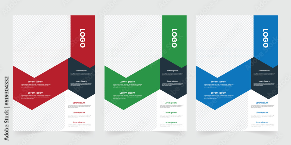Business style flier and vertical folded a4 cover vector layout, colourful paper brochure layout, corporate marketing booklet, annual report, and modern element concept template