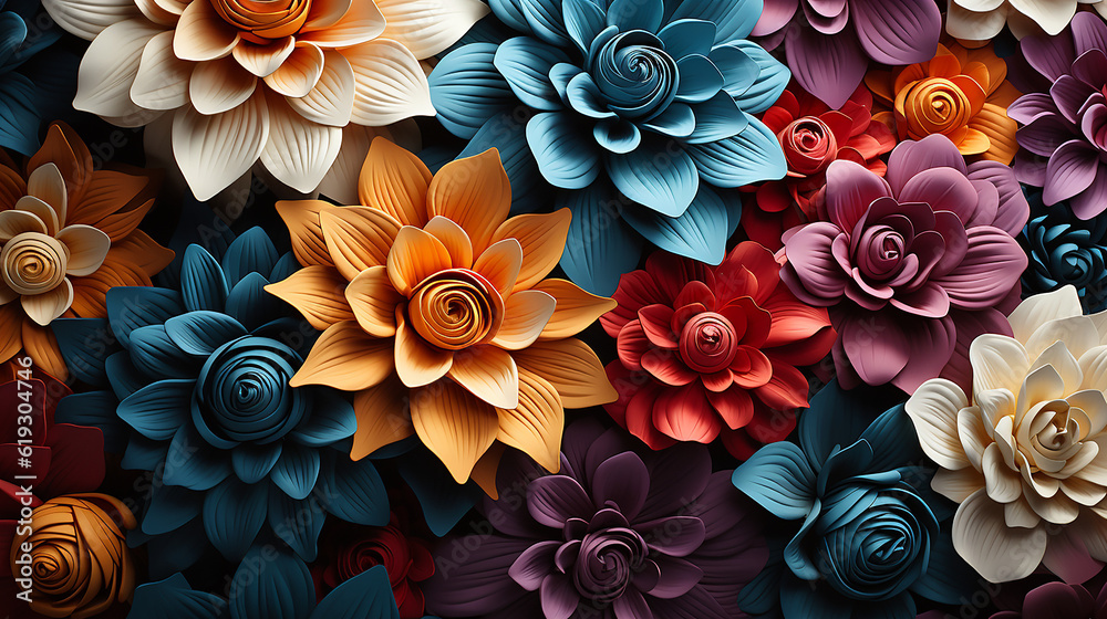 Colorful flower illustration as background Stock Illustration | Adobe Stock