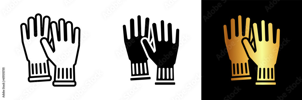 Fototapeta premium Garden Gloves Icon, The Garden Gloves icon represents a protective handwear used for gardening and outdoor activities.