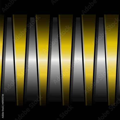 The cylindrical spiral resembles a silver and gold worm gear.