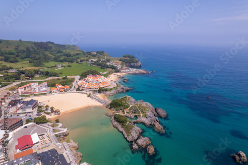 Aerial view of spanish coast in Noja on north Spain © Michal
