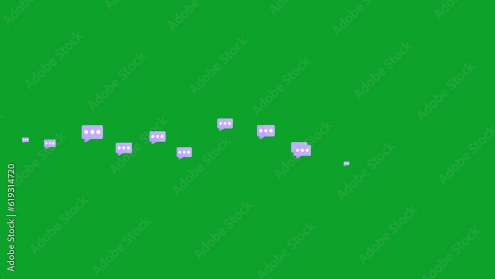 Chat icon animation on green screen. 4k Chat icon animation on green screen. 4k