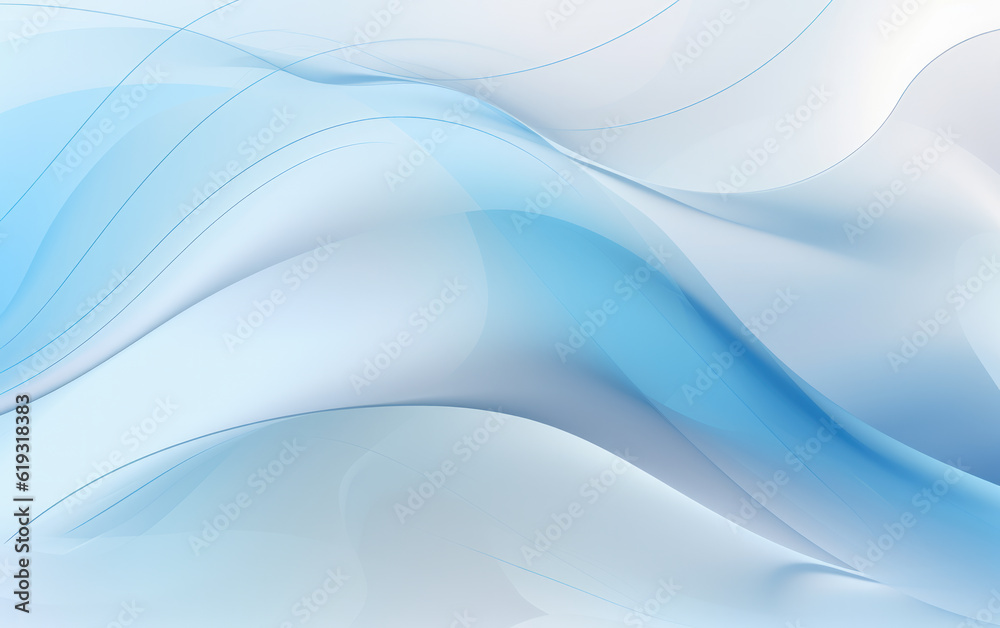 Fototapeta premium Blue Wavy Abstract Background