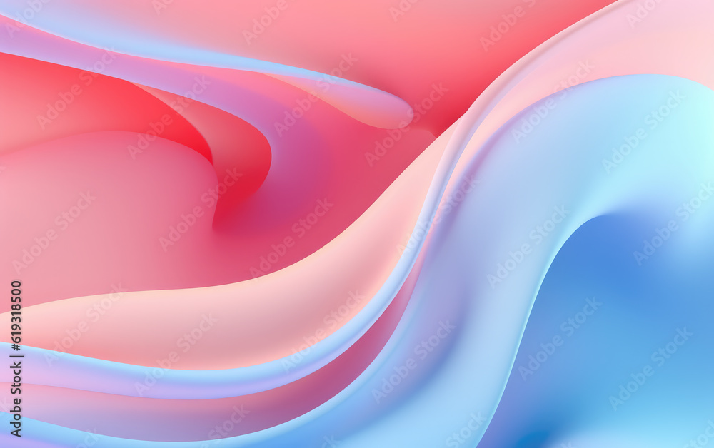 Fototapeta premium Paste Colors Volumetric Wavy Abstract Background