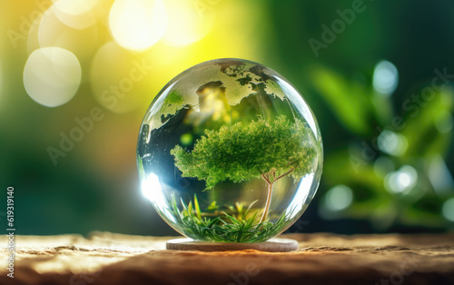 Green Planet Earth  Ecology Concept Abstract Background