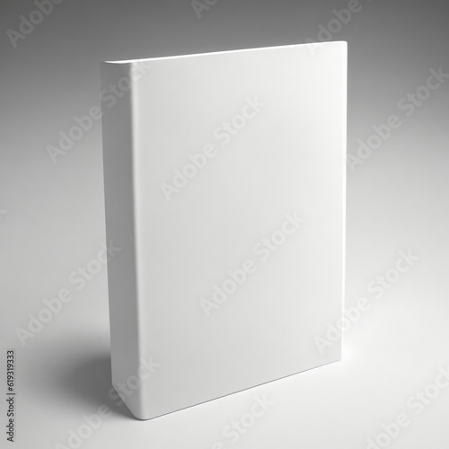 Isolated Book with White Cover and Pages