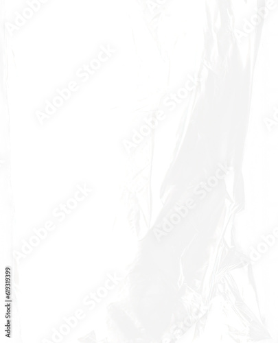 Plastic wrap texture overlay effect. Polyethylene packaging for vinyl or cd cover. Shrink crumpled plastic sleeve, vector mockup illustration.