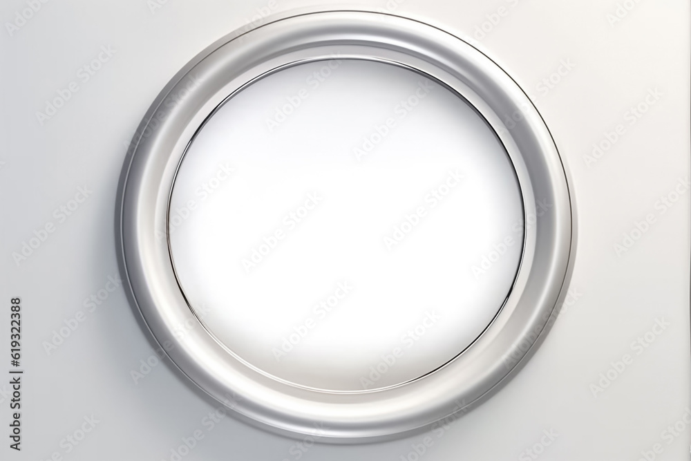 Silver circle with shadow isolated on smoke grey background. Shiny silver circle for any Shinning Luxury product package Graphic. Generative AI. Silver circle with shadow isolated on smoke grey background. Shiny silver circle for any Shinning Luxury product package Graphic. Generative AI.