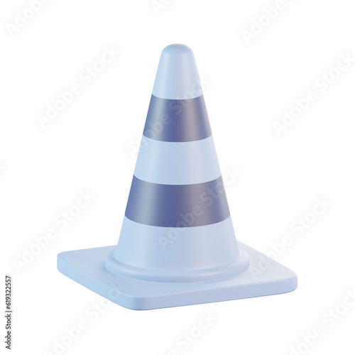 Traffic Cone 3D Icon
