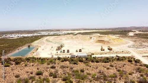 Construction machinery at Yanchep Rail Extension Works and Station site photo